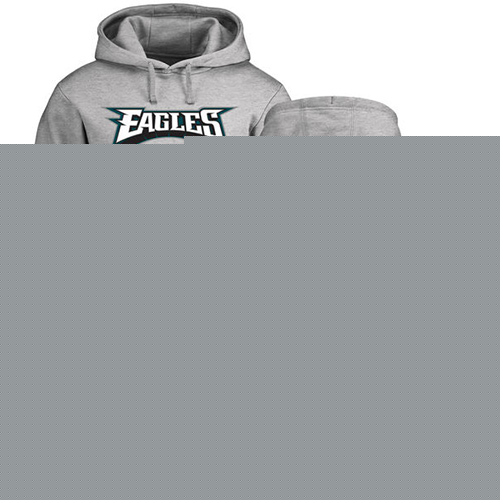 Men Philadelphia Eagles 19 JJ Arcega-Whiteside Ash Backer NFL Pullover Hoodie Sweatshirts